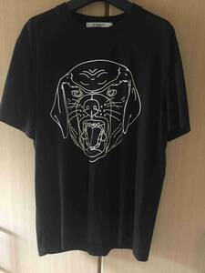 国内正規 限定 17SS GIVENCHY ジバンシー ジバンシィ ROTTWEILER ロットワイラー モノクロ ライン Tシャツ XL 17J 7173 651