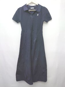 ◇ ⊂ JILL by JILLSTUART ワンポイント 半袖 膝下 ポロシャツ　ワンピース サイズFR ネイビー レディース P