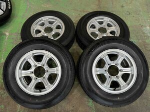 中古 Weds KEELER 15インチホイール + 中古 ブリヂストン RD-613 195/80R15 107/105 2023年製 4本セット★200系ハイエース