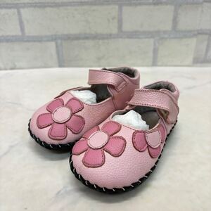 良品 Pediped ペディペド ベビーシューズ ピンク 18-24month 約13.5㎝ 子供 靴 レザー