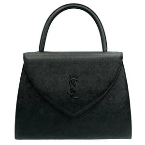 SAINT LAURENT ハンドバッグ サフィアノー　レザー　カサンドラ YSL ロゴ ブラック