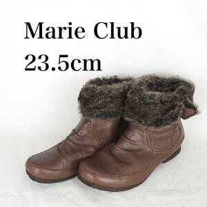 EB3709*Marie Club*まりークラブ*レディースショートブーツ*23.5cm*茶