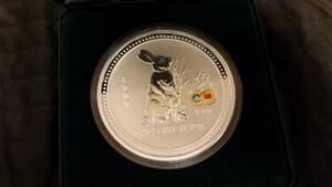 ◆　1999年　兎　オーストラリア30ドル　1キロ銀貨　◆　