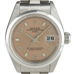 ロレックス ROLEX オイスターパーペチュアル デイト 79160 腕時計 SS 自動巻き ピンク レディース 【中古】