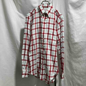 THOM BROWNE check long shirt チェック 長袖シャツ レッド ホワイト SIZE 1 WL001AW7499 トム ブラウン