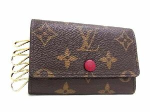 1円 ■美品■ LOUIS VUITTON ルイヴィトン M60701 モノグラム ミュルティクレ6 6連 キーケース 鍵入れ レディース ブラウン系 BK2041