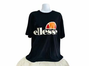 【送料無料!!即決価格!!】 ellesse エレッセ メンズ トップス シャツ ブラックカラー Lサイズ Tシャツ 半袖 