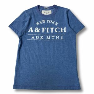 《良品◎》Abercrombie&Fitch アバクロンビー&フィッチ★ブランドロゴ*半袖Tシャツ*カットソー*ライトブルー*サイズS(MS2894)◆S60