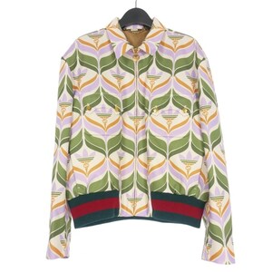 グッチ GUCCI × アディダス adidas 総柄ジップアップブルゾン トラックジャケット 46 マルチカラー691425 ZAJOU 国内正規 メンズ