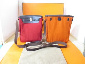 本物保証【即決で送料無料】オレンジ/エルメス/エールバッグTPM/□Ｈ刻/ショルダー/HERMES 替バッグと保存袋付属/正規品