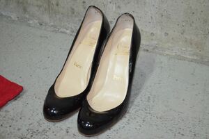 クリスチャン　ルブタン Christian　Louboutin　パテント　ウェッジソール　パンプス　シューズ　38　靴 D4697