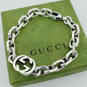 24柏/C014106-1/TY15000/M023-512/ GUCCI ブレスレット 新品仕上げ済み グッチ Ag 925 GG チェーンブレスレット アクセサリー 箱付き