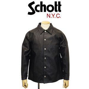 Schott (ショット) 3950081 SHEEP COACH JACKET シープレザー コーチジャケット 10(09)BLACK XXL