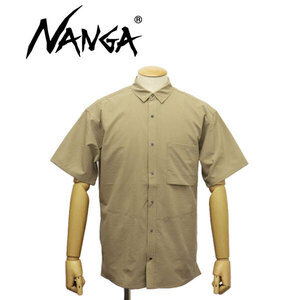 NANGA(ナンガ) NW2211-1H228 DOT AIR CLOTH COMFY SS SHIRT ドットエアークロスコンフィー ショートスリーブシャツ BEIGE M N027