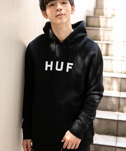 「HUF」 プルオーバーパーカー L ブラック メンズ