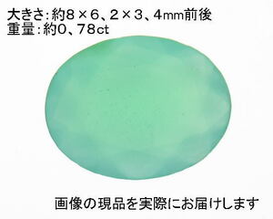 (値下げ価格)NO.2 グリーンオパール オーバルルース(南アフリカ産)(8×6ｍｍ)＜直観力・意識向上＞天然石現品