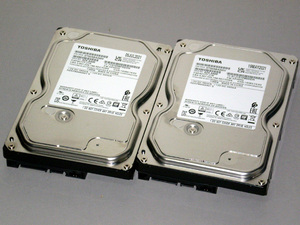 【送料無料】◆TOSHIBA DT02ABA200V 2TB　使用：46h/55h「新同品２個セット」【即決】B