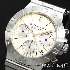 【希少 自動巻】BVLGARI ブルガリ ディアゴノ スポーツ クロノグラフ SS CH35S メンズ 腕時計 保・箱「24780」