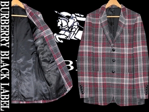 新品同様★BURBERRY BLACK LABEL　デザインチェックジャケット　サイズM