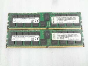 ★Micron　2R×4 PC4-2400T 16GB×2枚　計32GB サーバー用メモリ★　動作品　