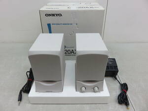 ONKYO オンキョー GX-20AX アンプ内蔵型ステレオスピーカー 3W+3W 動作品 中古 美品
