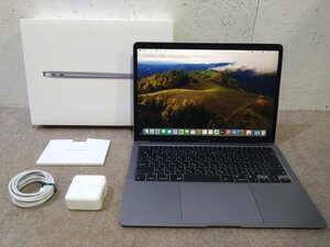 1円 Apple MacBook Air (M1, 2020) MGN63J/A 13.3inch A2337/スペースグレイ/macOS Sonoma/M1/8GB/SSD256GB/充放電4回 100％