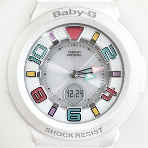 美品 CASIO カシオ BABY-G ベビーG ベイビージー Tripper トリッパー 腕時計 BGA-1601-7B 電波ソーラー タフソーラー ホワイト 動作確認済