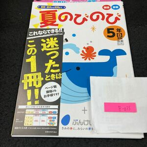 きー035 基礎・基本から活用まで 夏のびのび 5年 ぶんけい 問題集 プリント ドリル 小学生 国語 算数 テキスト テスト用紙 文章問題※7