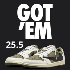 Nike AJ1 Low× Travis Scott Reverse Olive