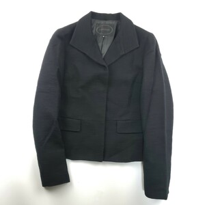 ◇a 【美品】 アンタイトル UNTITLED コットン リネン混 テーラード ジャケット 3サイズ 婦人服 レディース アウター 黒 ブラック