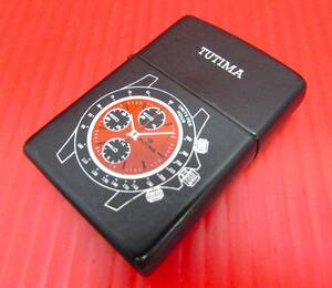 Zippo ジッポー TUTIMA チュチマ A/ⅩⅢ ドイツ腕時計 マット ブラック オイルライター 着火確認済み