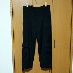 Yohji Yamamoto pour homme ヨウジヤマモトプールオム カーゴパンツ サイズ2 ウールギャバジン ブラック 黒 日本製 Y