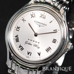 1～円【電池交換済み】LONGINES ロンジン L3.605.4 ゴールデンウィング スターファイブ SS ローマ数字 メンズ 腕時計 保・箱 「25649」