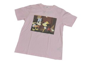 【新品】Disney ミッキー ミニー Tシャツ 半袖【L】ピンク◆ディズニー Mickey Minnie movie 映画 WEGO