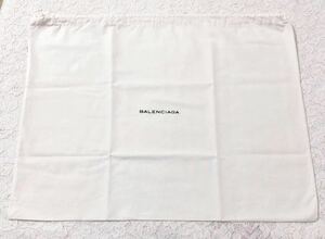 バレンシアガ「BALENCIAGA」 バッグ保存袋 現行（2751）正規品 付属品 内袋 布袋 巾着袋 52×40cm 大きめ バッグ用 ホワイト 布製