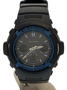 CASIO◆ソーラー腕時計・G-SHOCK/デジアナ/BLK