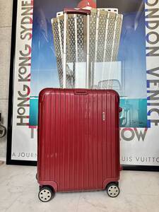 【即決/即納】！！極美品！！RIMOWA リモワ SALSA DELUXE サルサデラックス スーツケース オリエンタルレッド 4輪 TSAロック 873.56