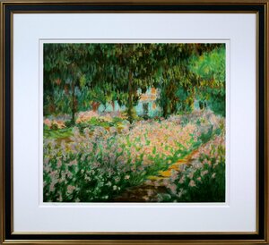 【小竹美術】真作保証■クロード　モネ　Claude　MONET「ジヴェルニーのモネの庭」リトグラフ・限定品■印象派の巨匠■光の画家■状態良好