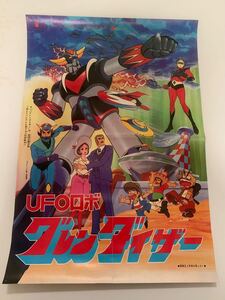 UFOロボ　グレンダイザー　山口百恵　片平なぎさ　ポスター　冒険王　付録　B3サイズ　当時物　昭和