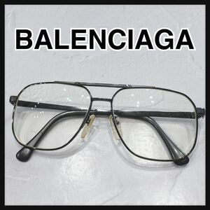 ☆BALENCIAGA☆ バレンシアガ メガネ めがね 眼鏡 度入り 度入り眼鏡 ブラック 黒 チタン製 フルリム 金属フレーム 送料無料