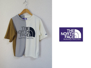 送料無料匿名発送★美品★THE NORTH FACE PURPLE LABEL★ザノースフェイスパープルレーベル★アシンメトリーロゴティー★スウェットTシャツ