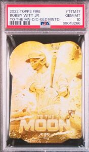 【PSA10状態完璧　期待の若手　ボビー・ウィット・ジュニア】2022 Topps FIRE TO THE MOON GOLD MINTED ルーキーカード　Bobby Witt Jr. 