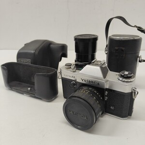 ZY YASHICA フィルムカメラ まとめ レンズ ELECTROAX YASHINON-DX 135mm F2.8 レンズ レトロ ヤシカ JAPAN レンズカバー 一眼レフ