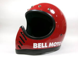 最初期! 70s BELL MOTO 3 赤 7 1/8 目深加工済み M★ ベル モト3 モトスター MOTO III 500TX STAR オフロード モトクロス VMX ダートバイク