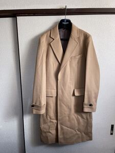 【即決】【良品】 JUNHASHIMOTO ジュンハシモト カシミア混チェスターコート ベージュ 即決早い者勝ち