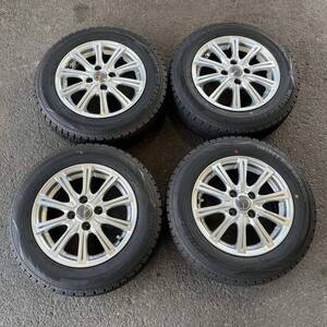 【5235】165/70R14 4本セット冬タイヤDUNLOP WINTERMAXX WM02バリ山【2021年】アルミンホイール 14X5 1/2J PCD100/4H