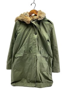 Woolrich◆ウールリッチ/1402083/ラビットファー/モッズコート/S/コットン/カーキ