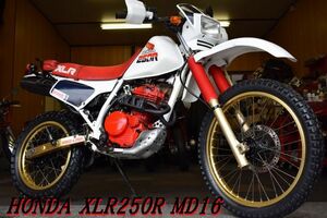 HONDA XLR250R MD16 1985年 初期型 希少フルノーマル美車 実走行16,876km WAKO,Sオイル交換 新品NGKプラグ交換済 レスポンス抜群 E/G絶好調