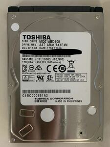 使用時間 269時間 正常 TOSHIBA MQ01ABD100 1000GB 1TB n20240624-9