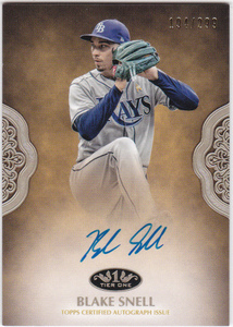 Blake Snell 2019 Topps Tier One Prime Performers Autograph